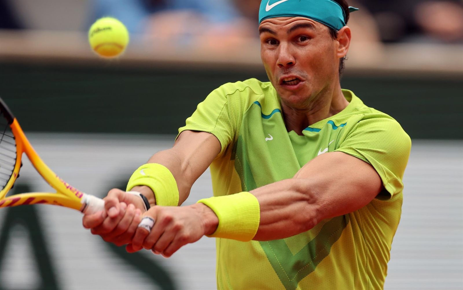 Rafa Nadal durante el partido