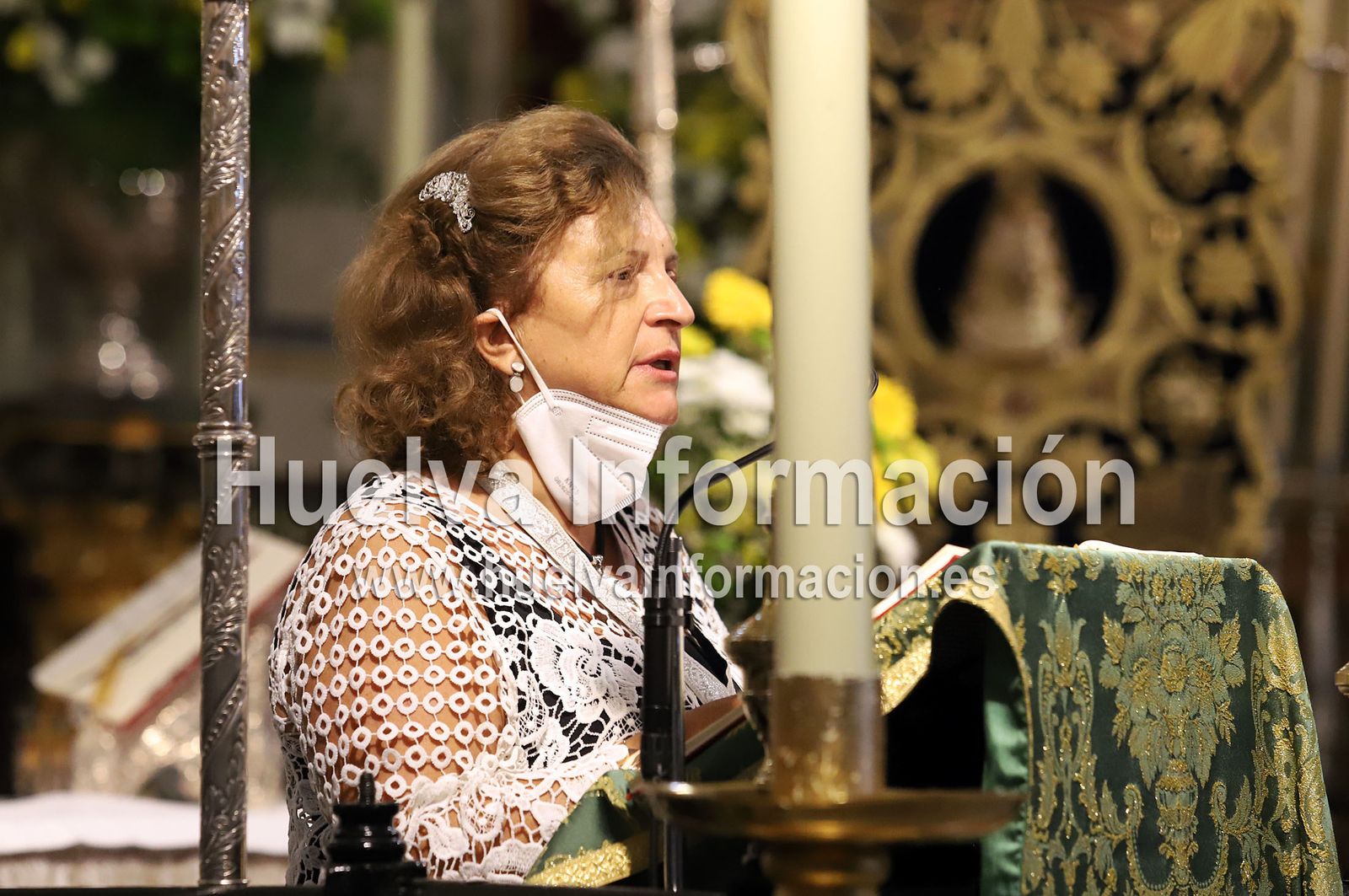 Imágenes de la misa de la Hermandad Castrense ante la Virgen del Rocío
