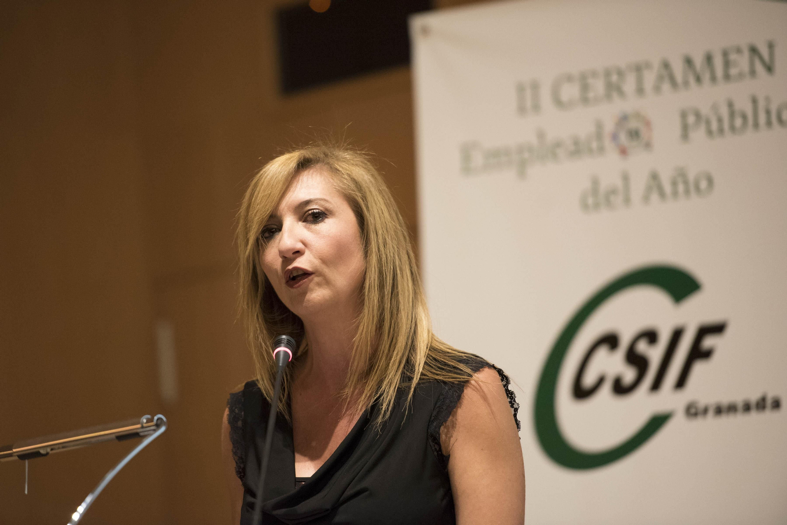 Imagen de archivo de Victoria Eugenia Pineda, presidenta del CSIF en Granada