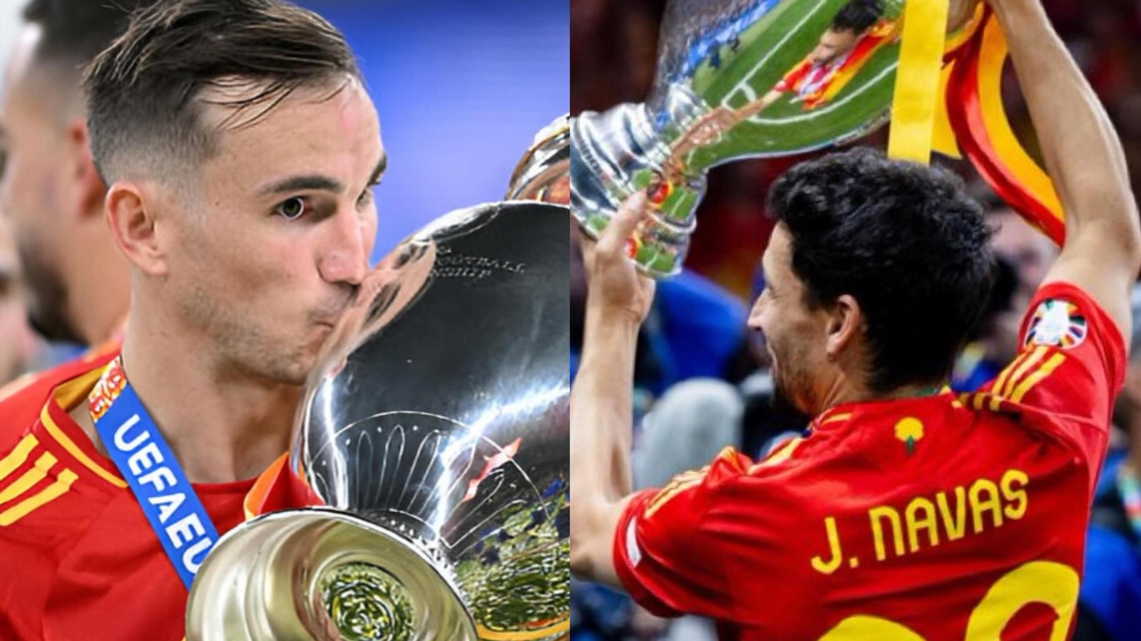 Fabián y Navas festejan la Eurocopa