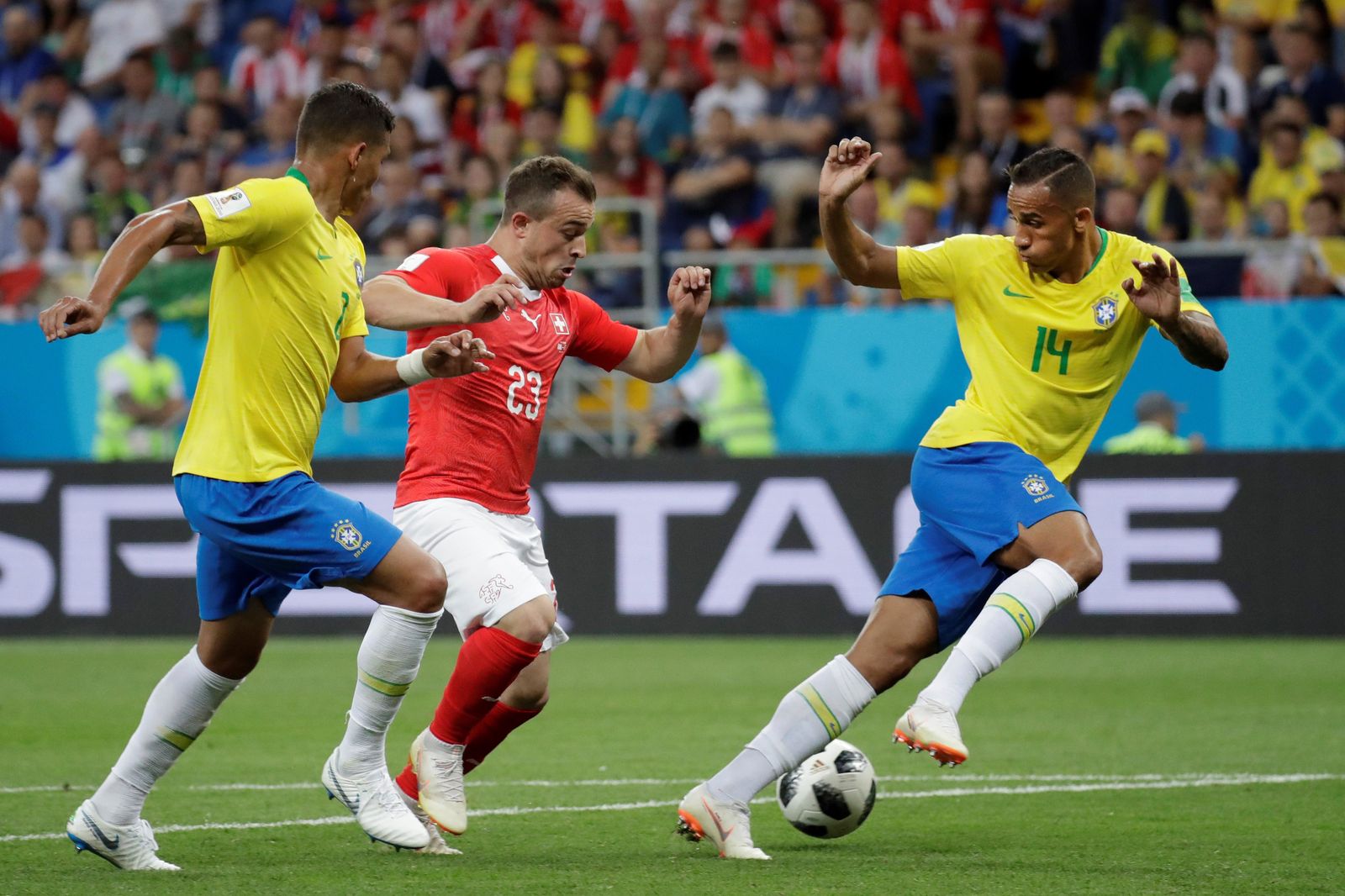 Las imágenes del Brasil-Suiza