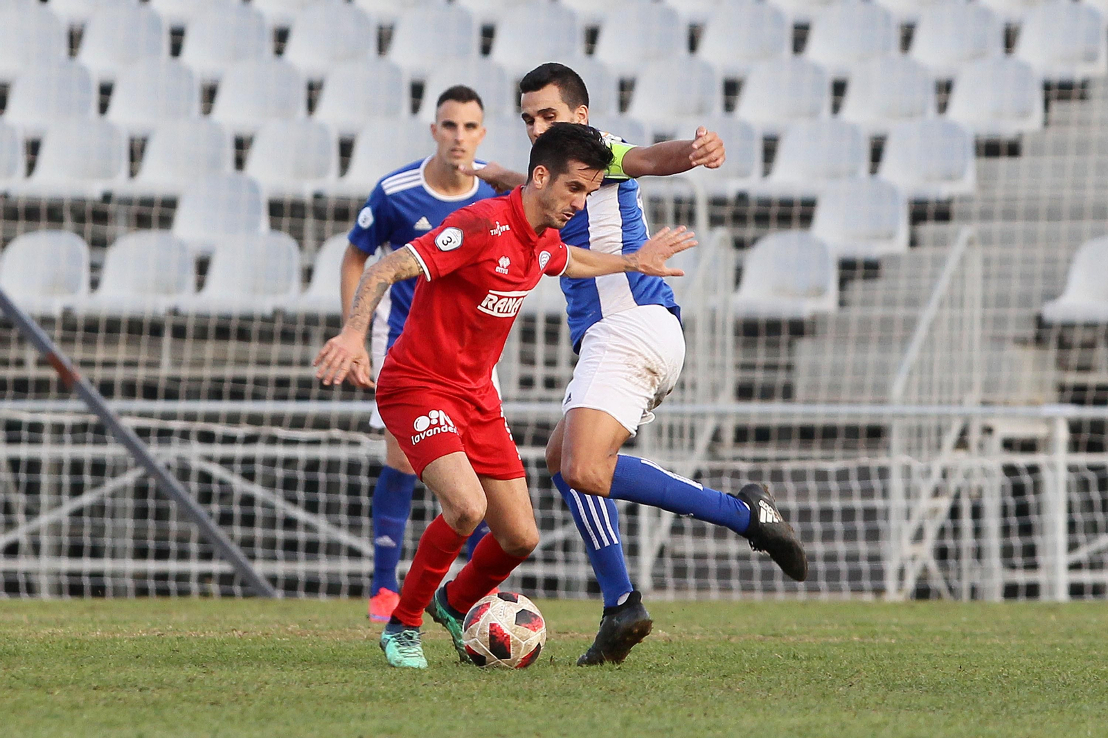 Isra y Bello, en el anterior derbi xerecista con el Deportivo como local.