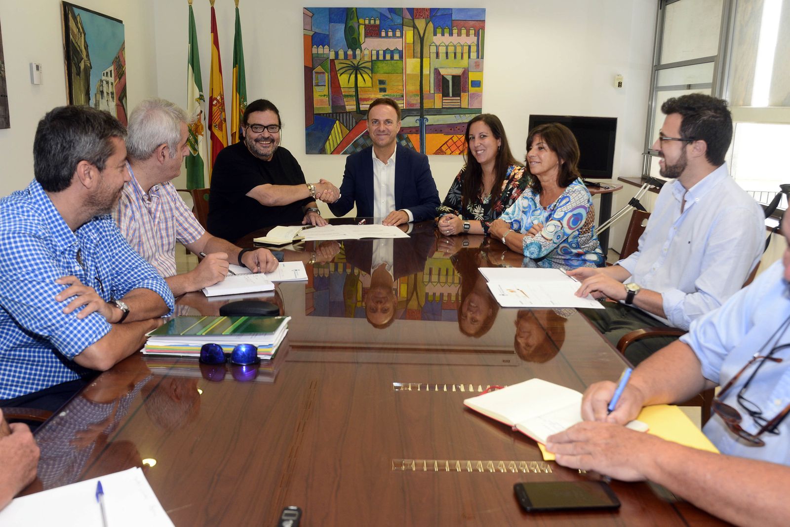 La firma del acta para realizar los trabajos previos a la aprobación inicial del Plan Especial del Conjunto Histórico.