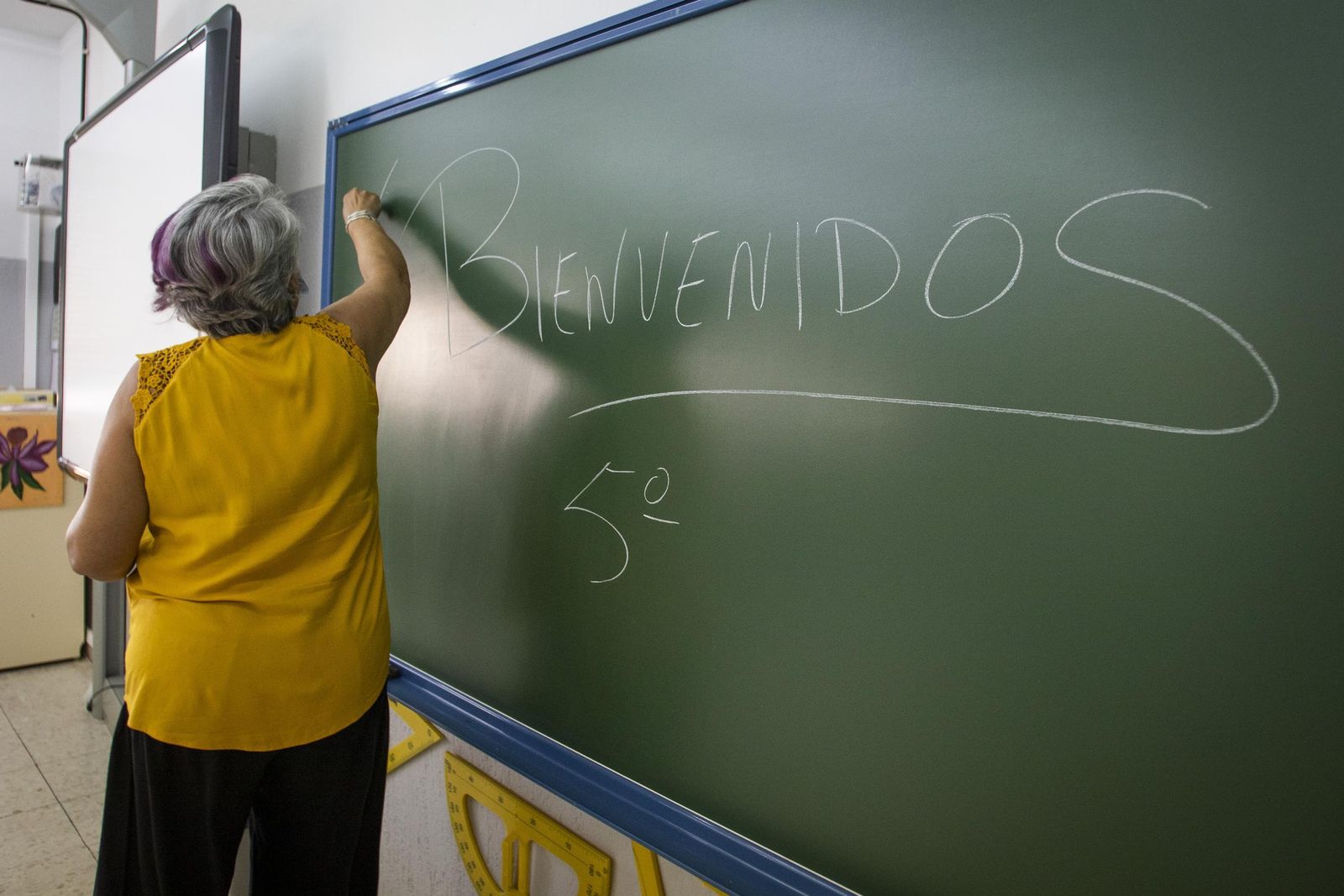 Aula de un centro educativo de Granada.