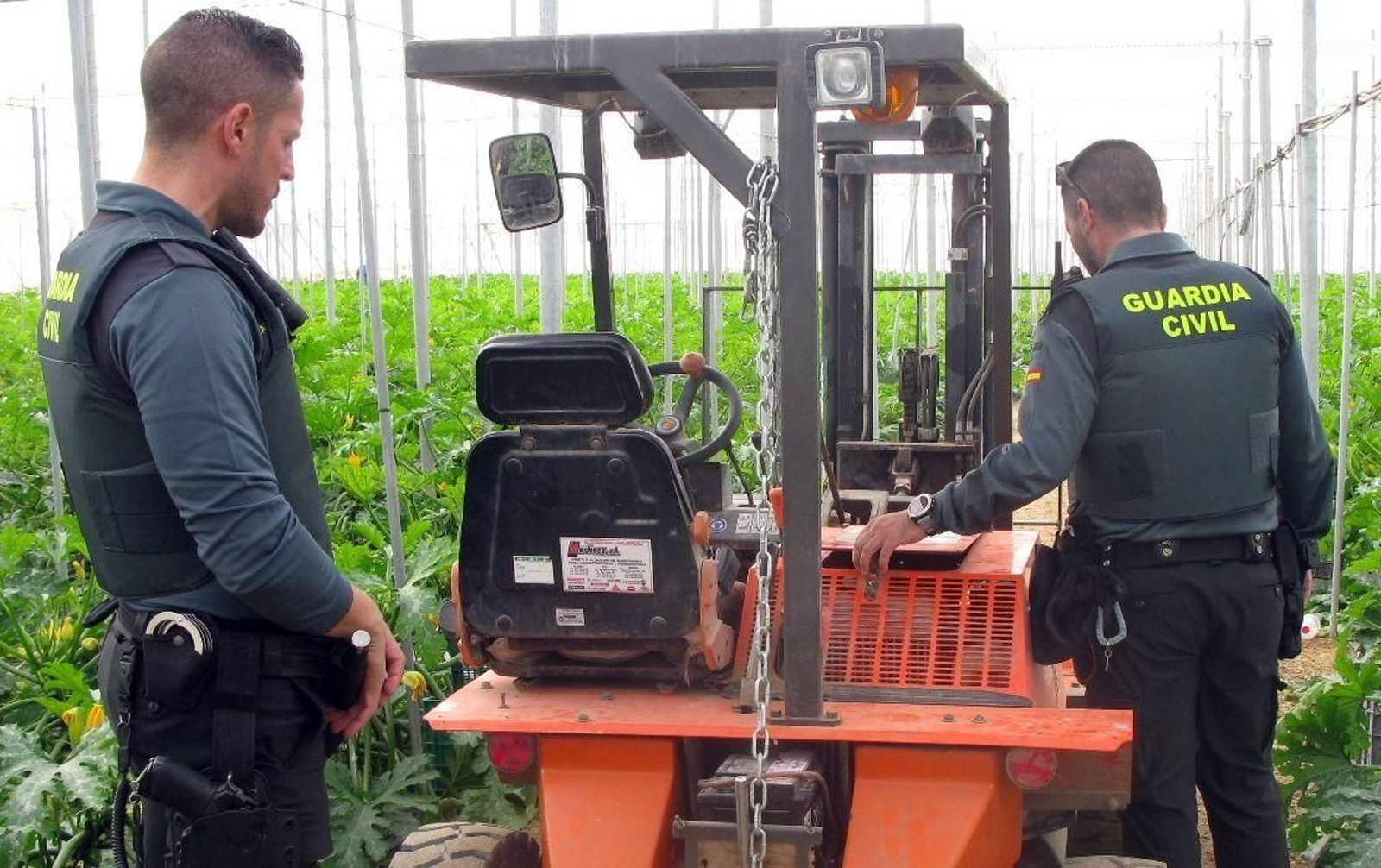 Detenido en Roquetas de Mar por comprar una carretilla elevadora robada de una finca