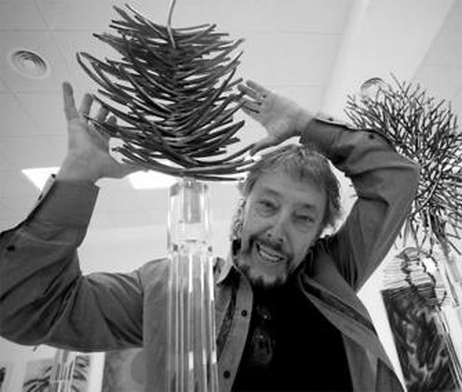 Lluís Llongueras, ayer, durante la presentación de su exposición en Málaga.