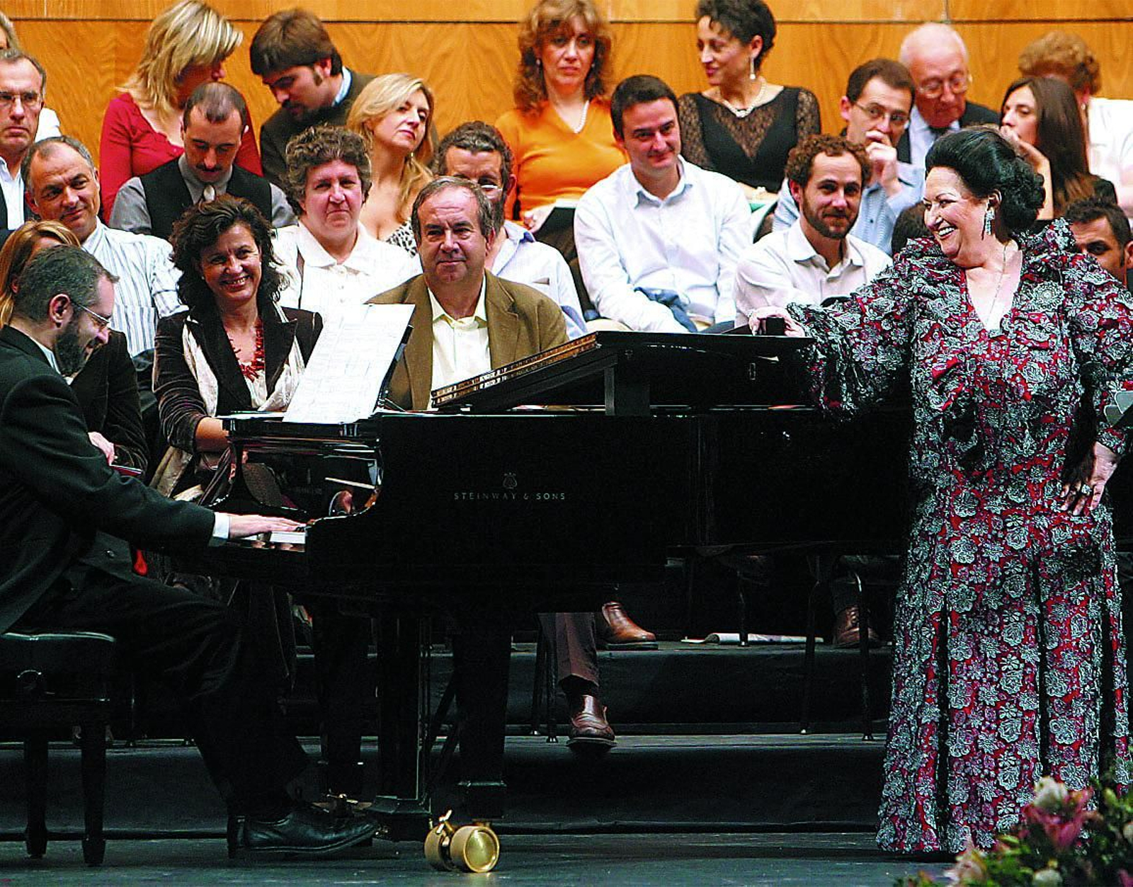 Un momento de la actuación de Montserrat Caballé en el Villamarta, en 2006, por el X aniversario del teatro.