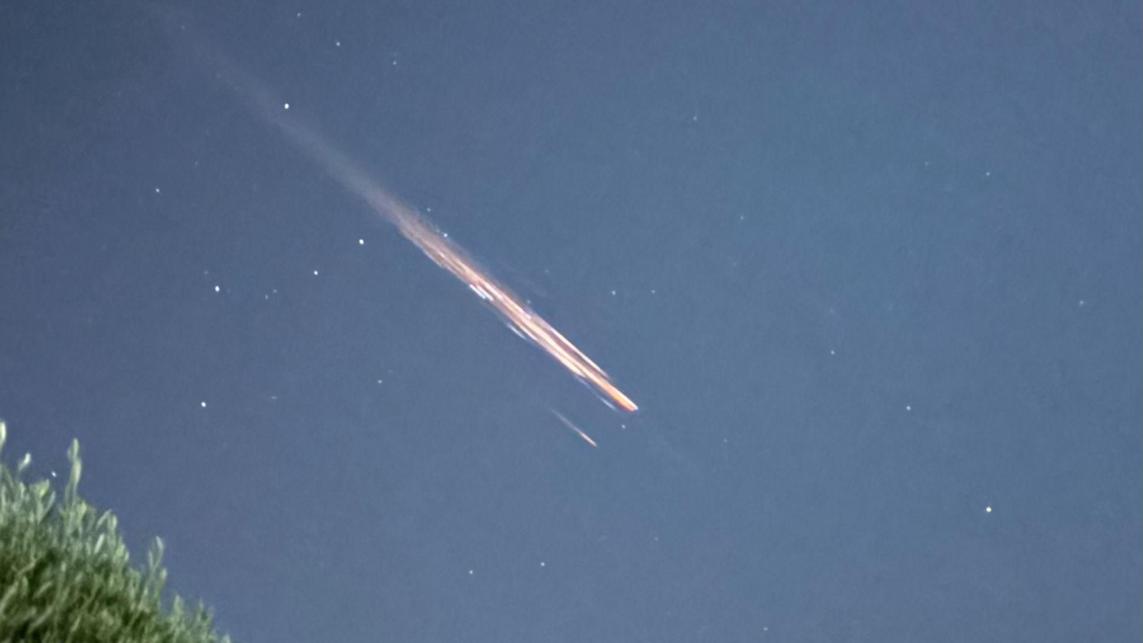 Imagen del "meteorito" con iluminación extra artificial.