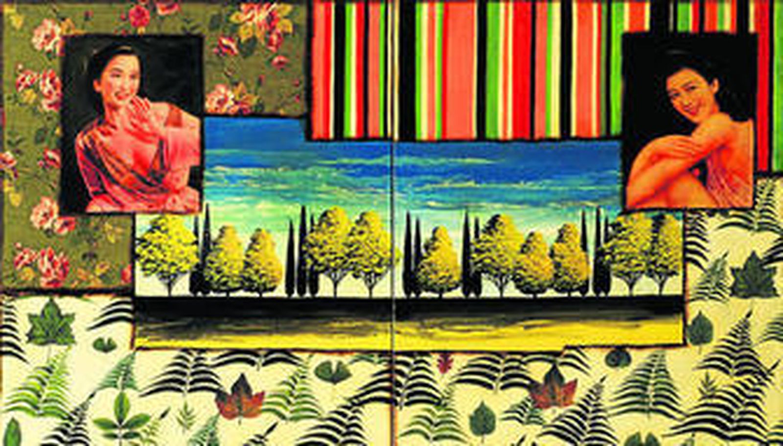 Ensamblaje artístico con el sello Pep Guerrero en la galería Neilson Gallery