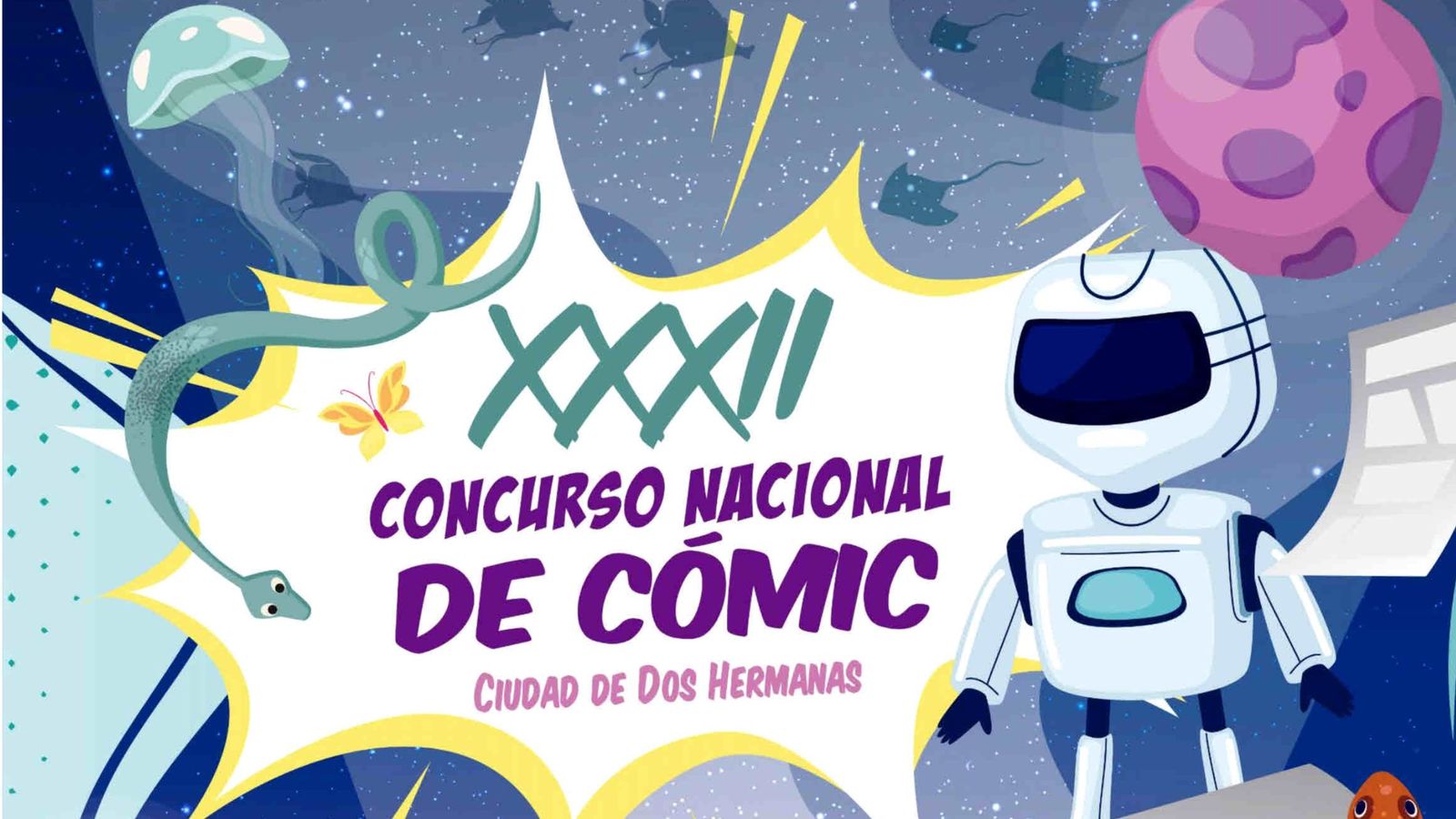 Cartel del Concurso Nacional de Comic Ciudad de Dos Hermanas