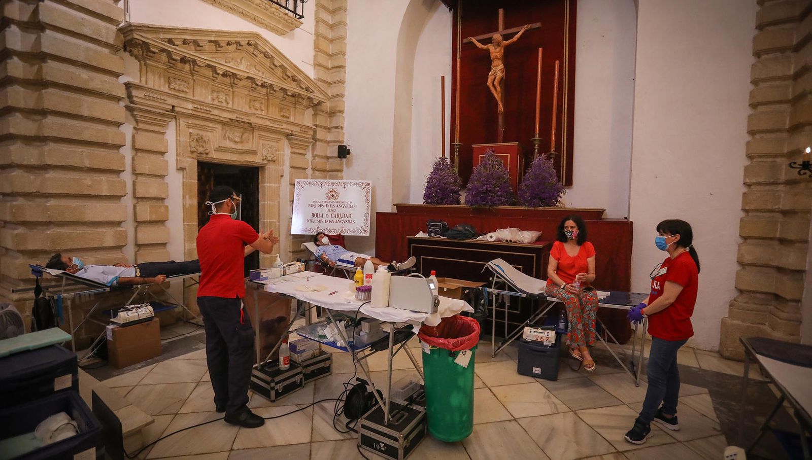 Donación de sangre este pasado jueves en la Capilla de Las Angustias.