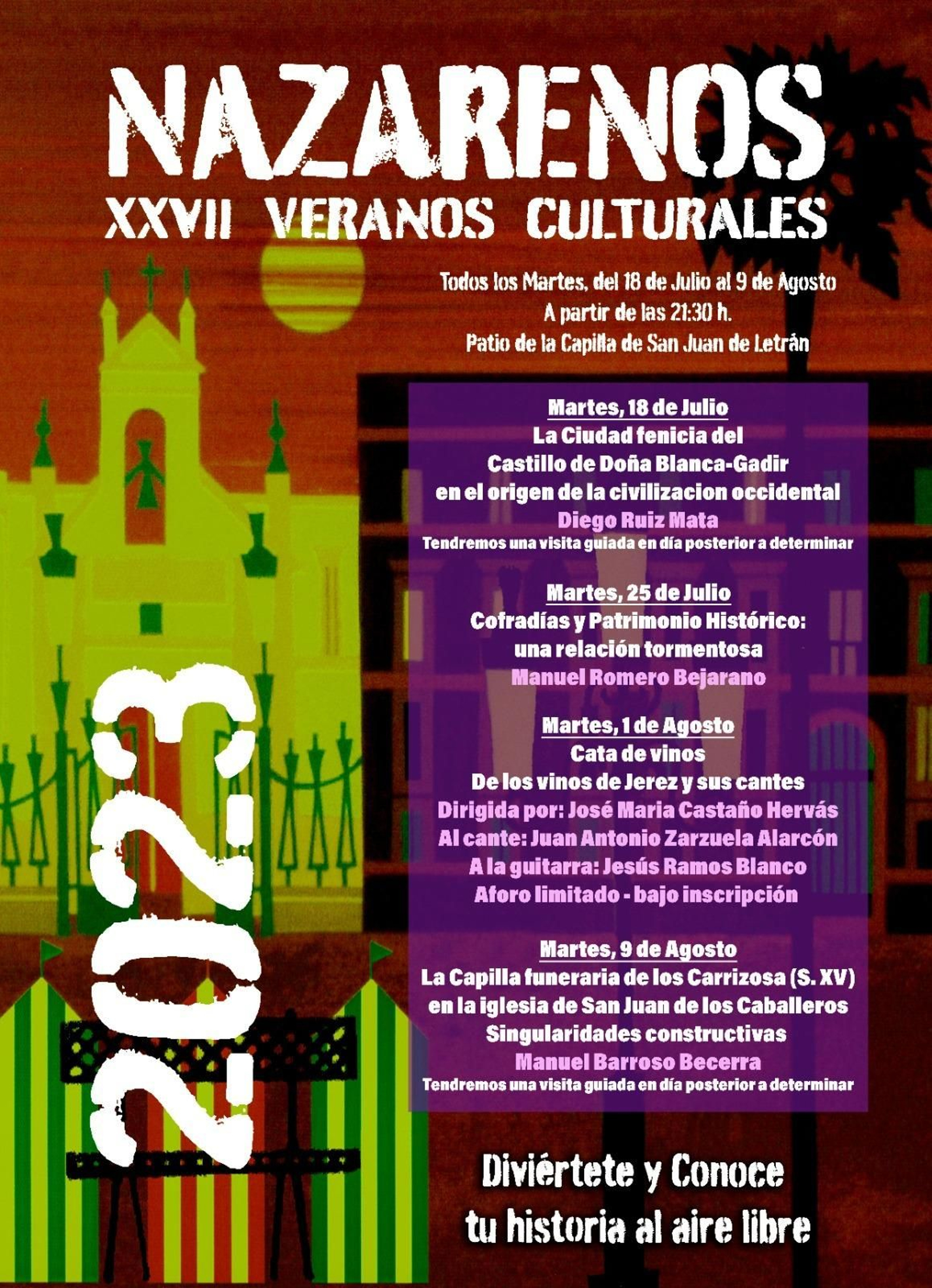 Cartel de los Veranos nazarenos.