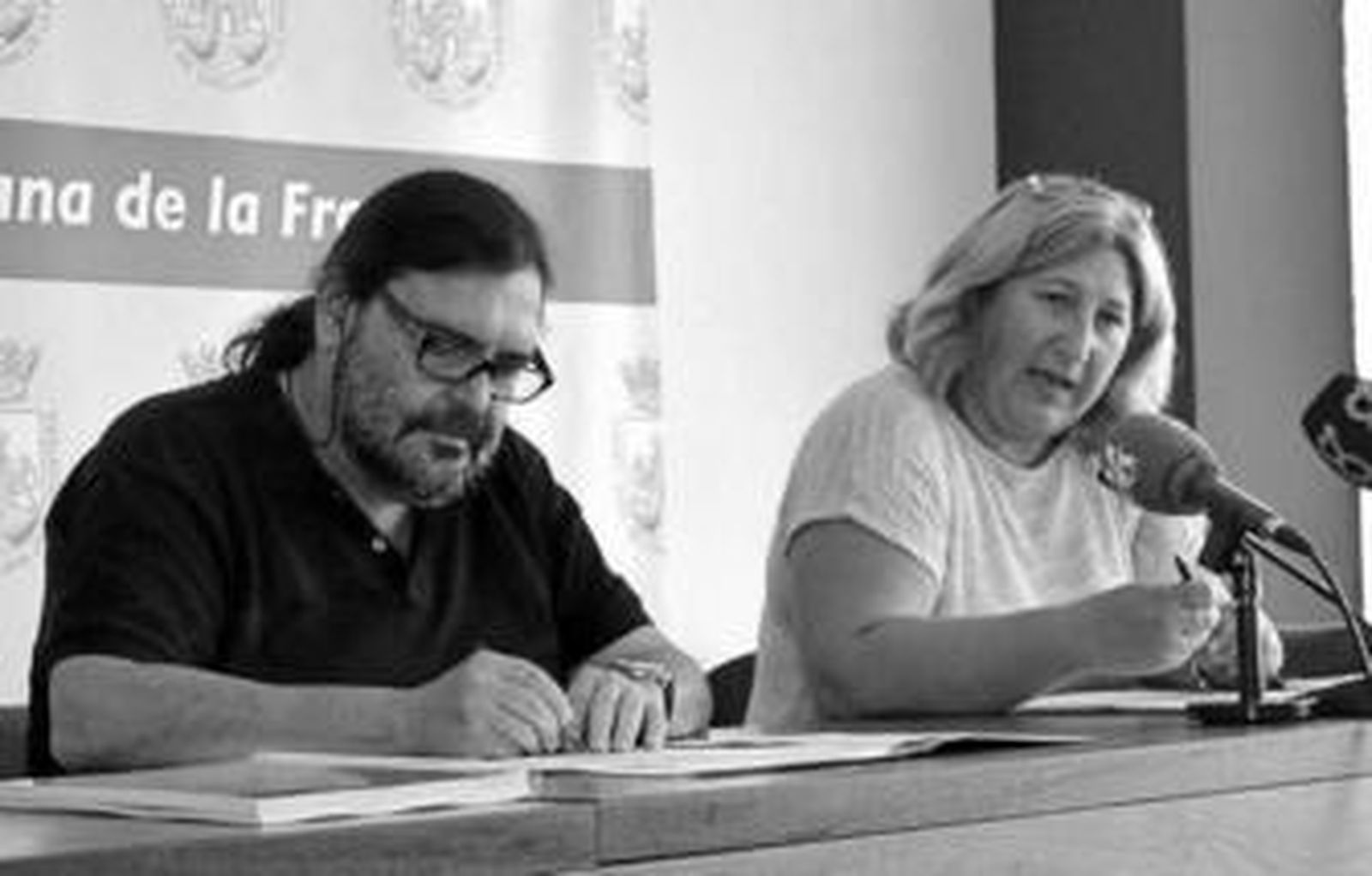 Un momento de la rueda de prensa ofrecida ayer por Ayala y González Fustegueras.