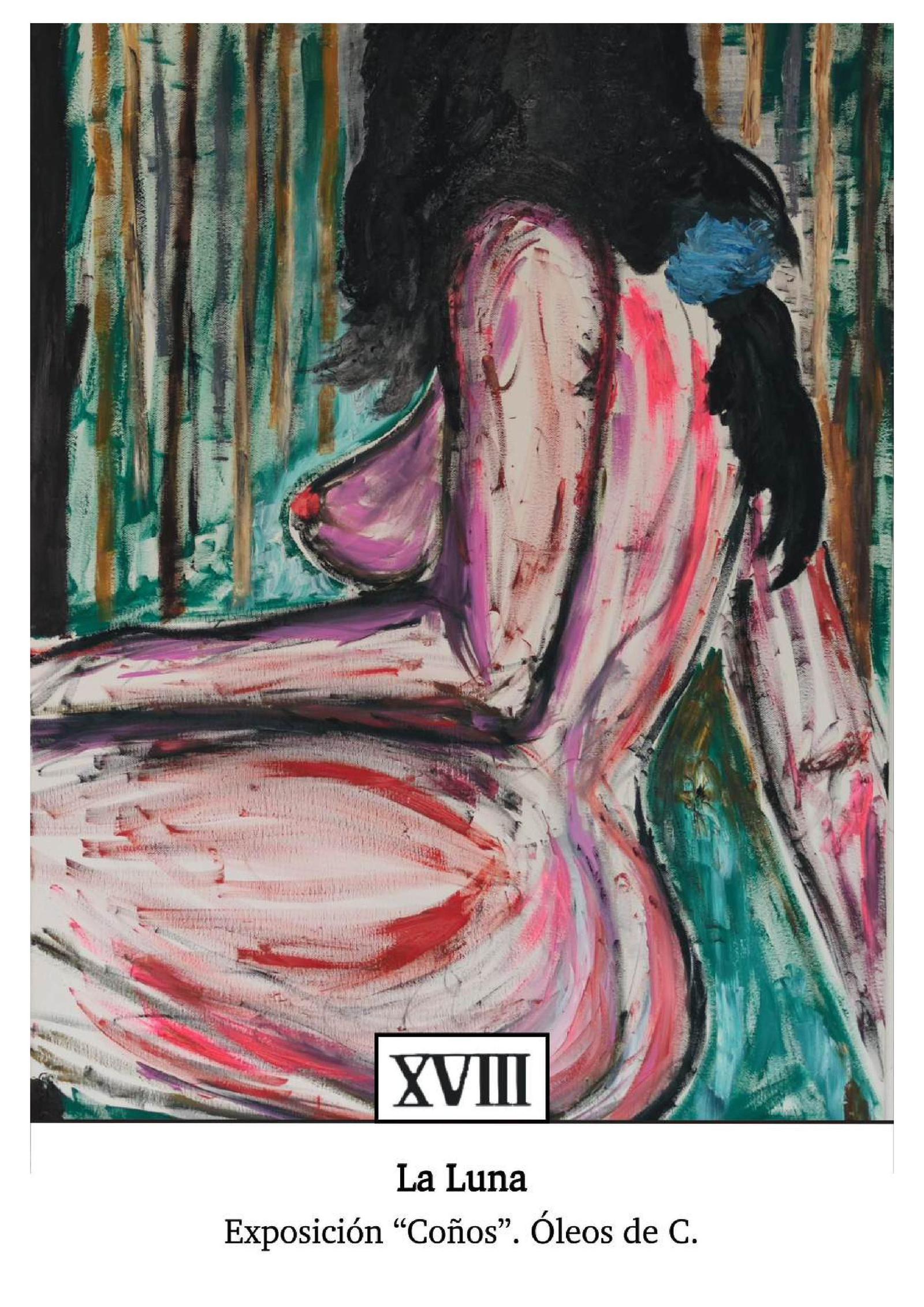 La Luna, uno de los óleos que forma parte de la exposición.