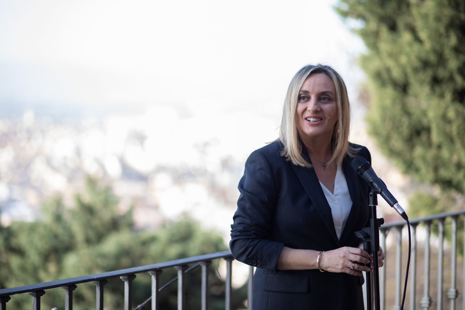 Marifrán Carazo, durante el anuncia para la Alcaldía de Granada por el PP