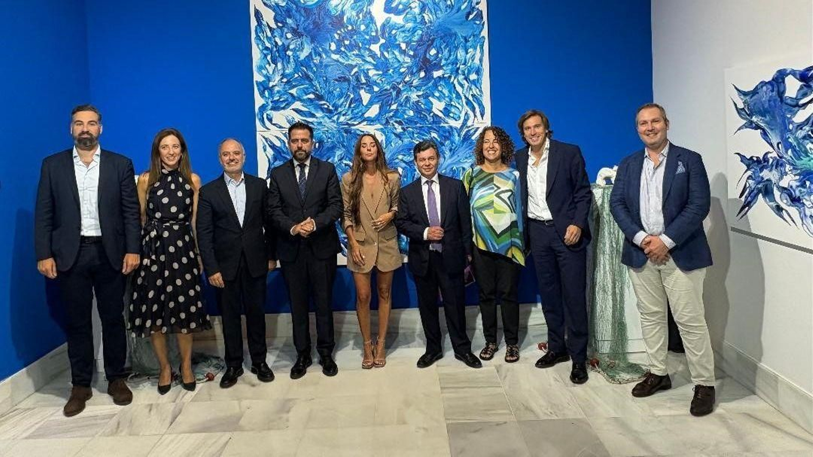 Carlos Lucero, Inés González, David Reales, Fran González, la artista Ingrid Haubrich, Leonardo Servin, Paola Machuca, Pablo Otero y Ezequiel Andrés.