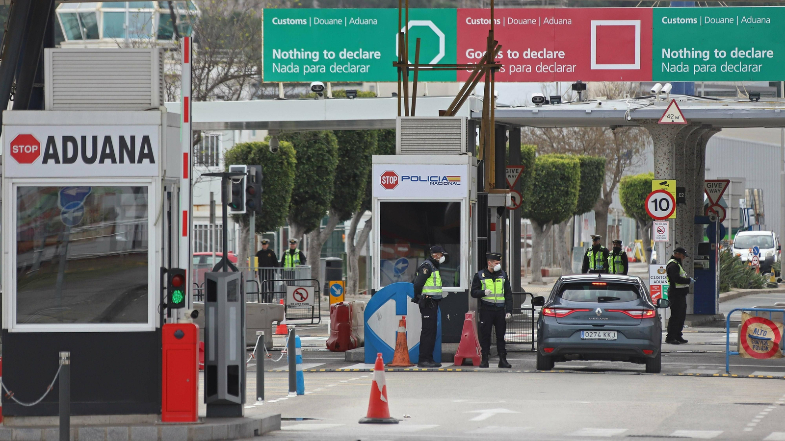 La Verja de entrada a Gibraltar.