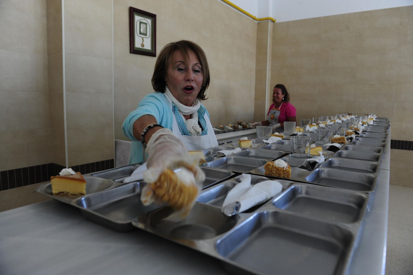 Voluntarias del comedor El Pan Nuestro, en una imagen de archivo.