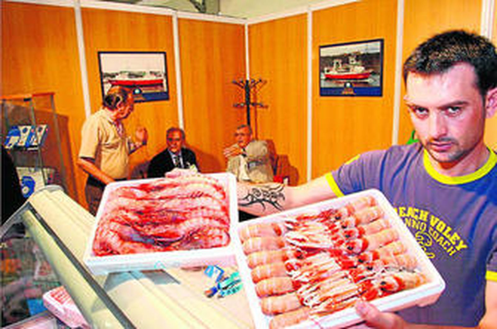 Uno de los expositores que partición en la feria Famar de Isla Cristina.