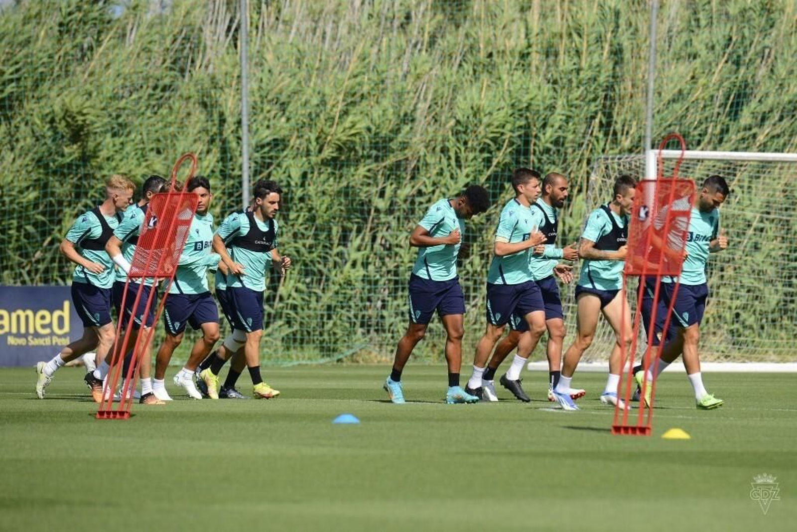 Entrenamiento que el Cádiz realizó el viernes.