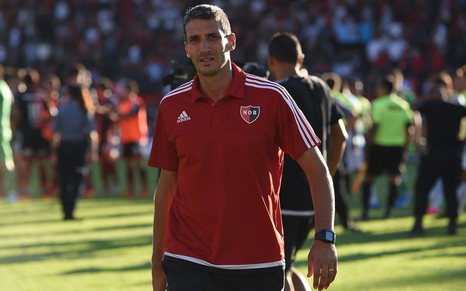 Juan Pablo Vojvoda, en un partido con la reserva de Newell's.