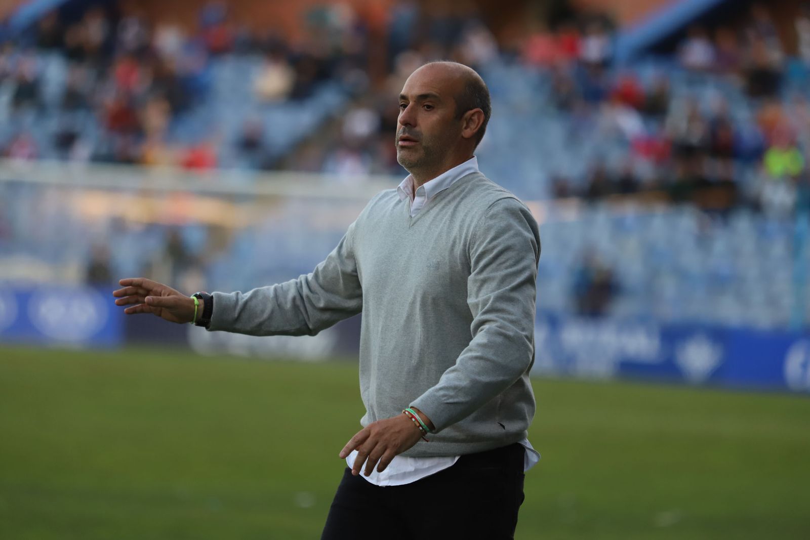 Alberto Monteagudo, durante un encuentro en el Nuevo Colombino.
