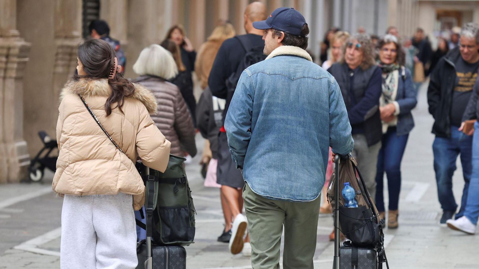 Peatones en el centro del Málaga.