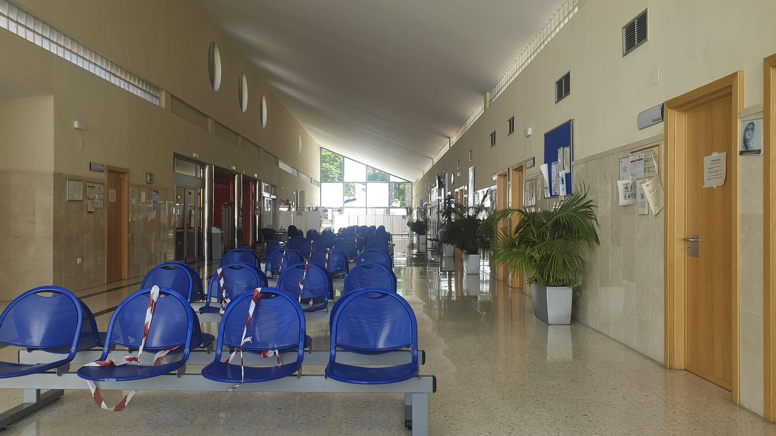Interior de un centro de salud de Málaga capital.