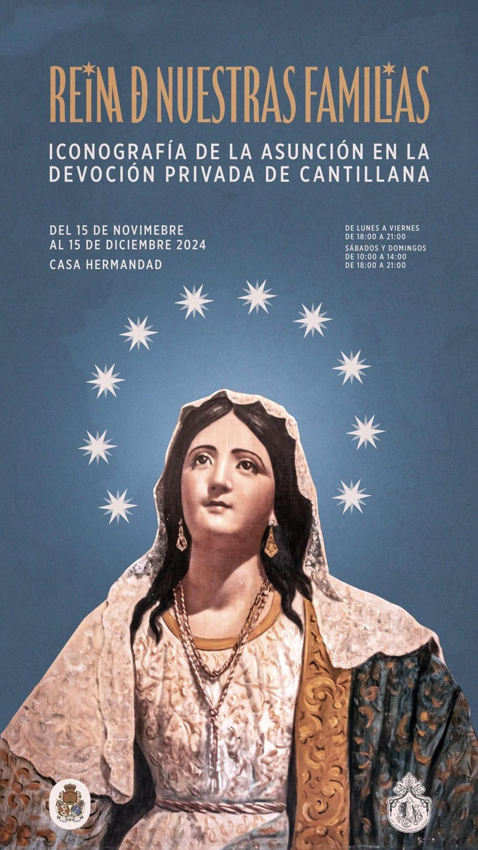 Cartel de la exposición sobre la devoción doméstica a la Asunción Gloriosa de Cantillana.