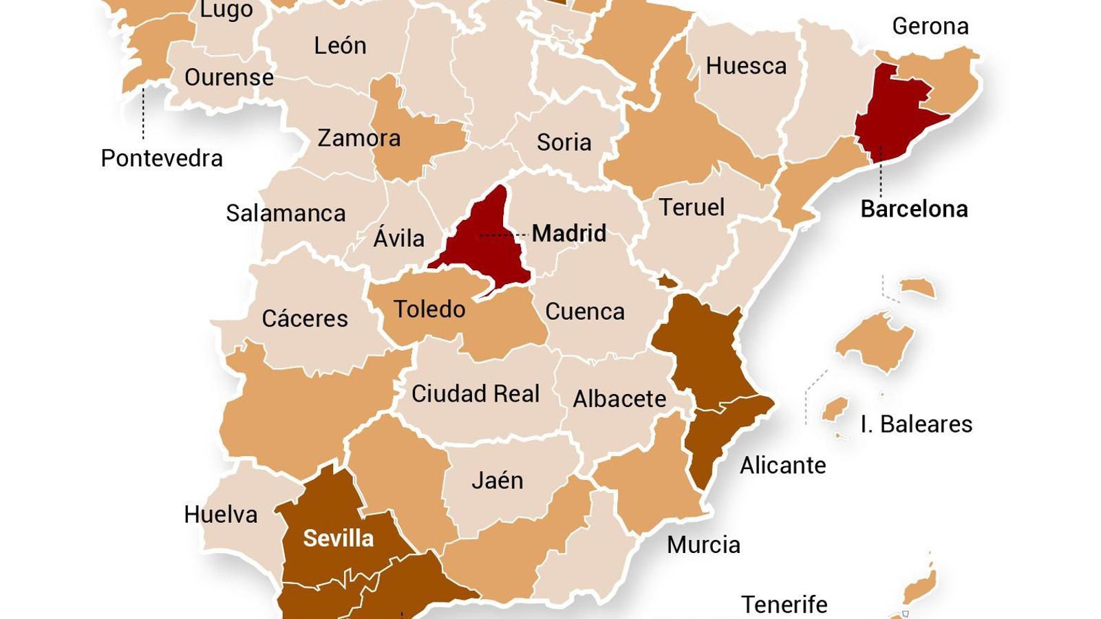 Los ciberdelitos, por provincias.