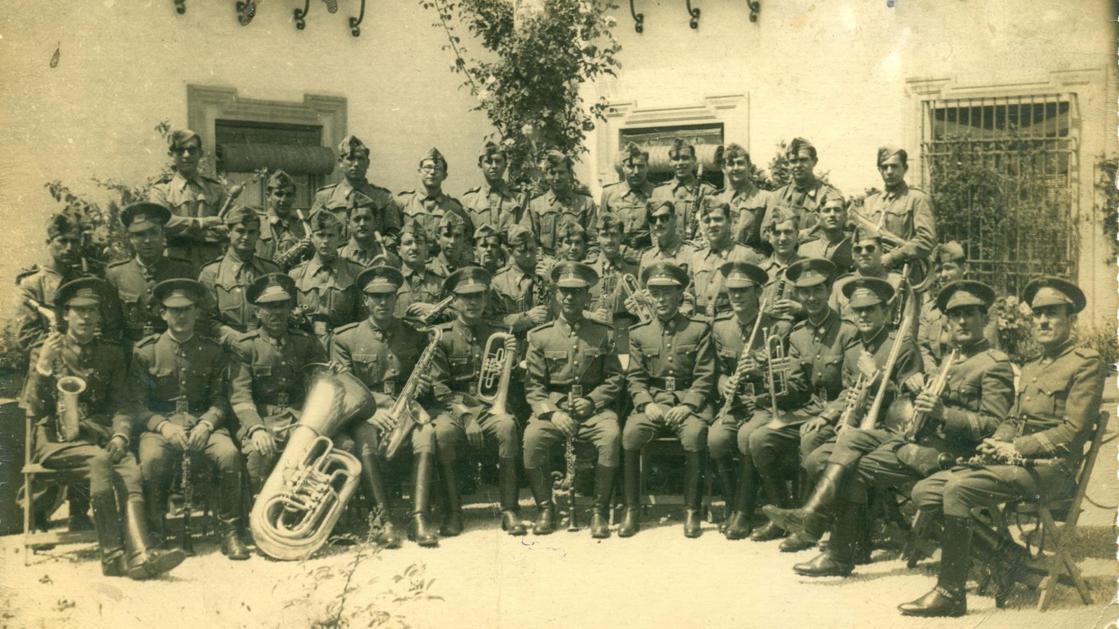 La banda de música del Regimiento de Lepanto, 2 en 1946.