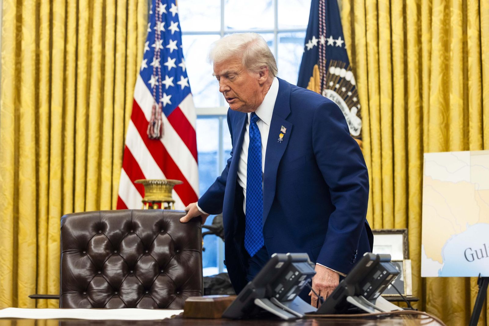 El presidente de EEUU, Donald Trump, en el Despacho Oval de la Casa Blanca, en febrero pasado.