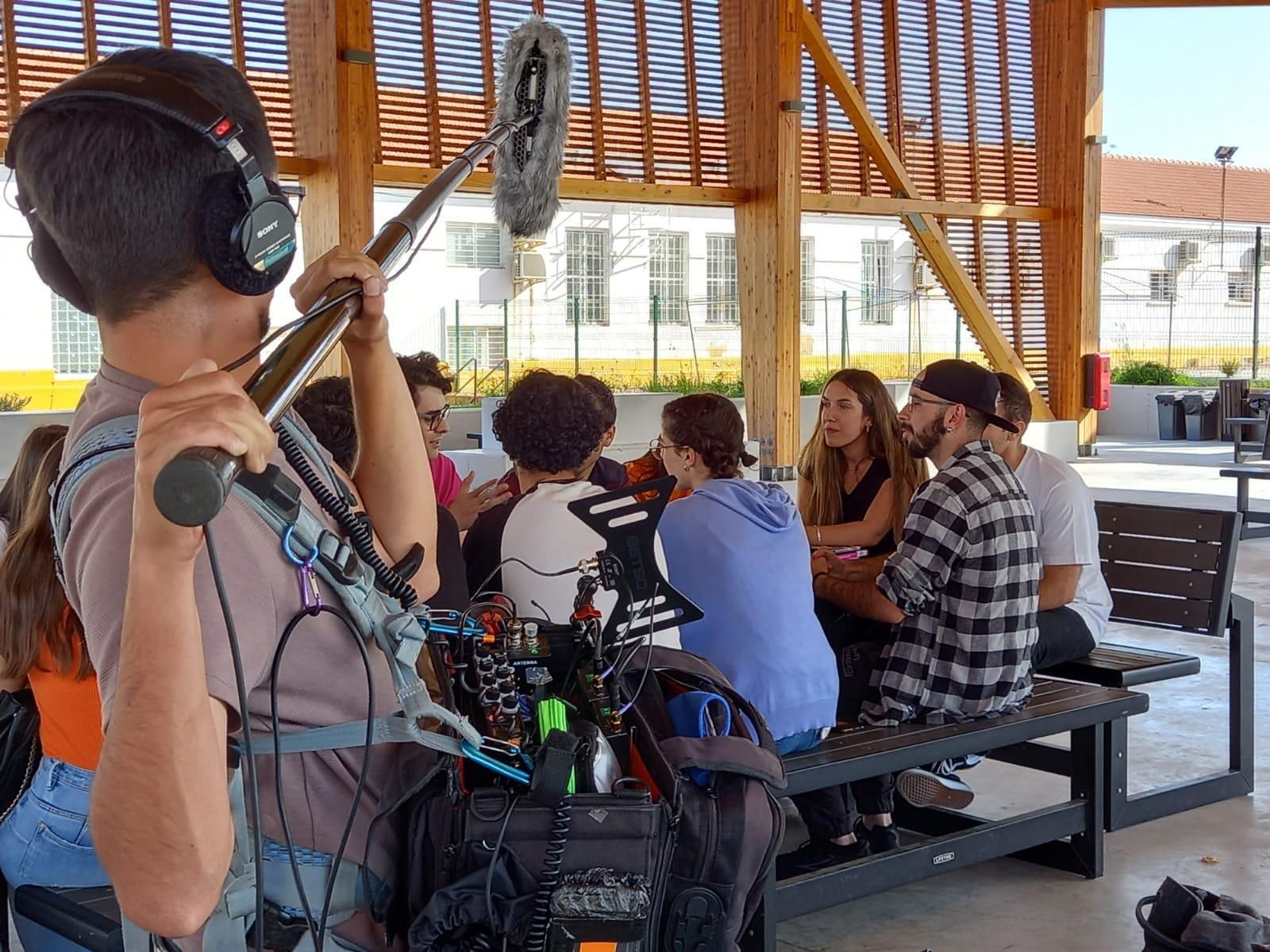 Rodaje de 'Un país para leerlo' de RTVE en la Universidad de Huelva