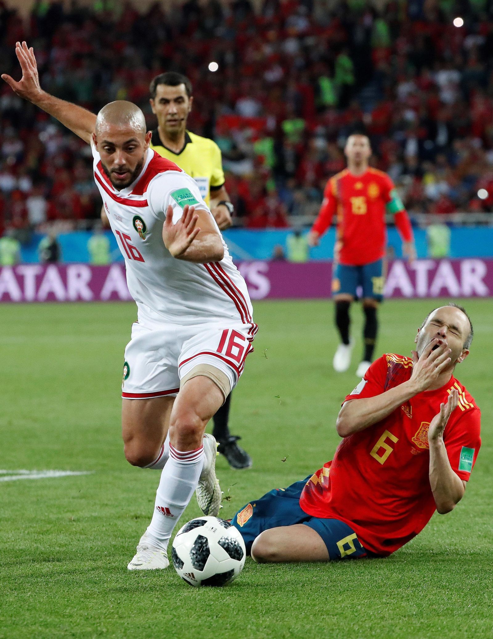 Las imágenes del España-Marruecos