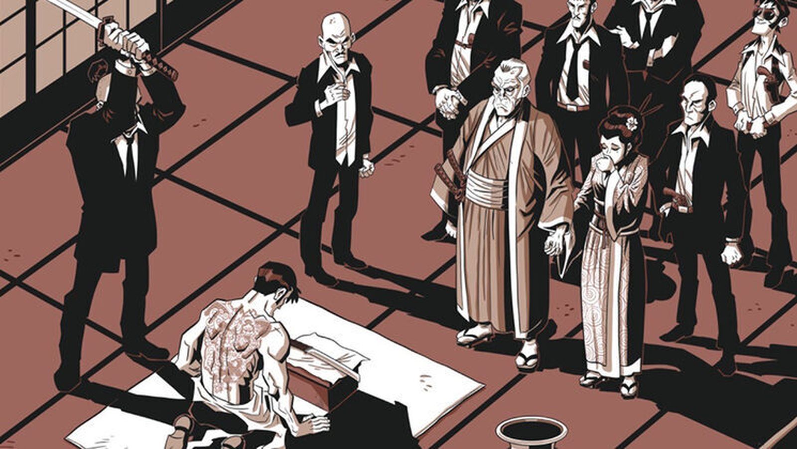 Una de las escenas del cómic proyectado por autores gaditanos.