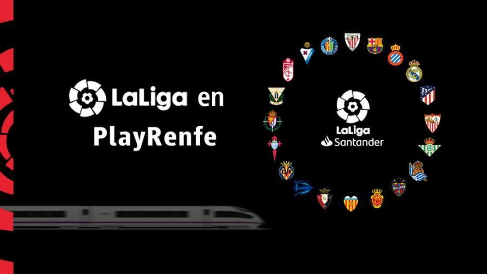 Imagen del diseño elaborado por La Liga y Renfe para anunciar el acuerdo.