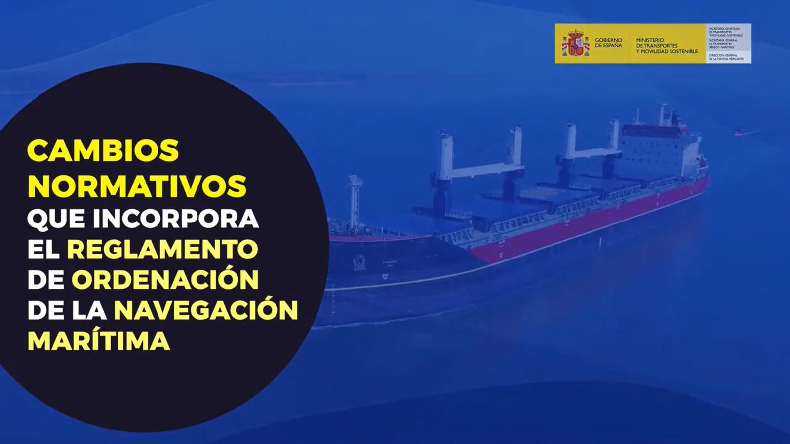 La portada del vídeo informativo del Ministerio de Transportes y Movilidad Sostenible.