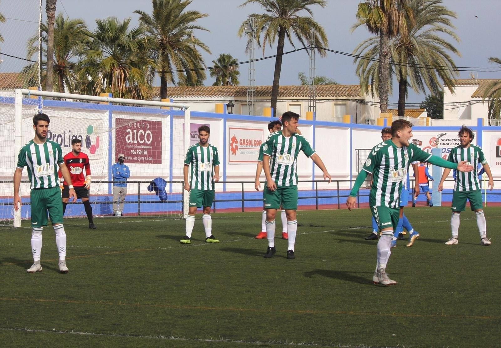 Puerto Real CF, en un encuentro al principio de la temporada.