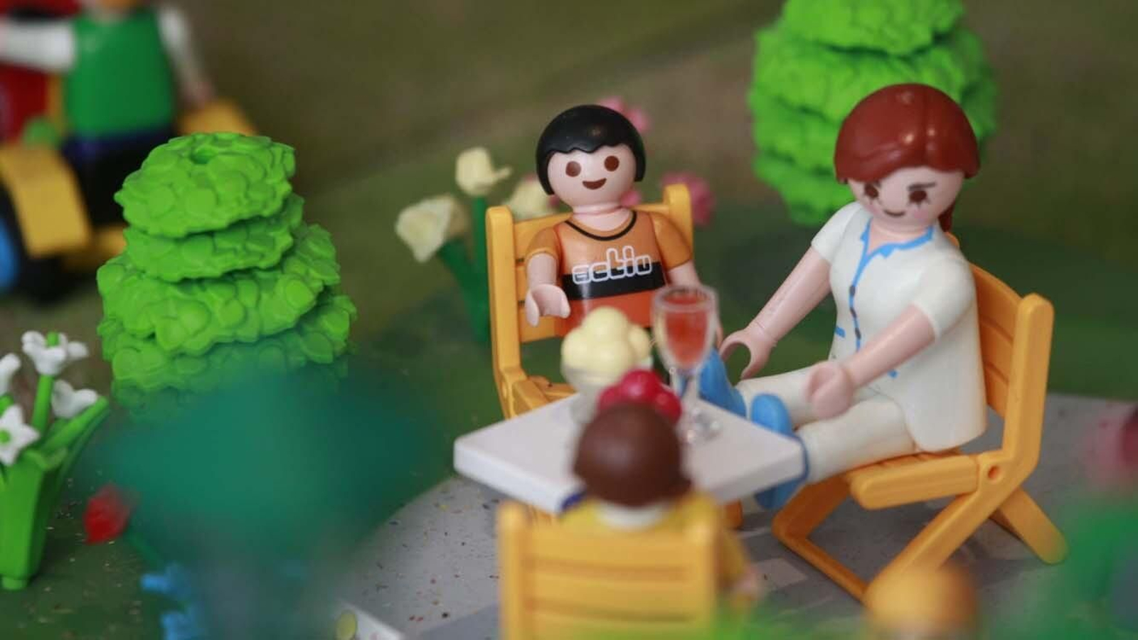 Las fotos de la exposición de las figuras de Playmobil