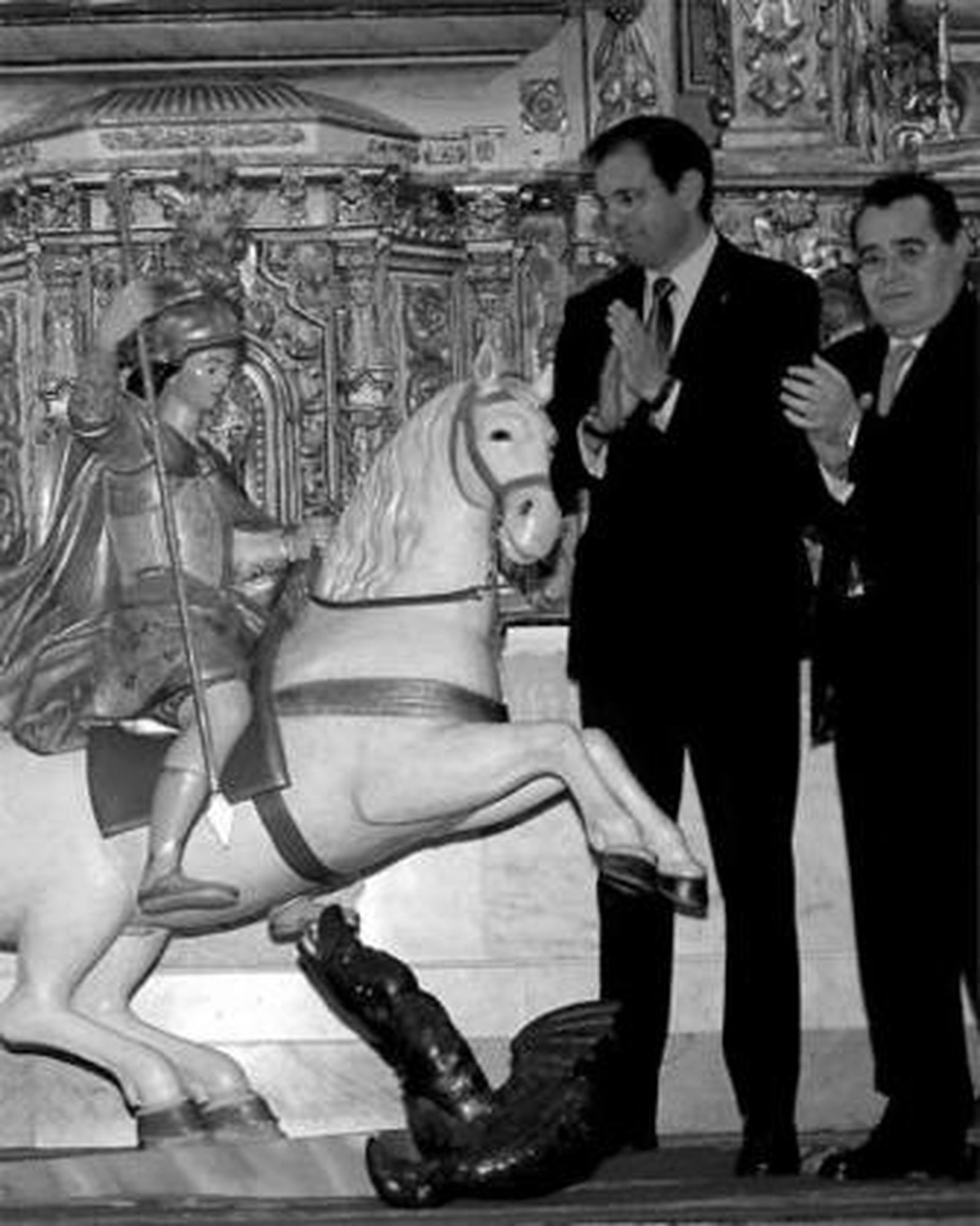 La iglesia mayor acogió anoche la presentación de la imagen restaurada.