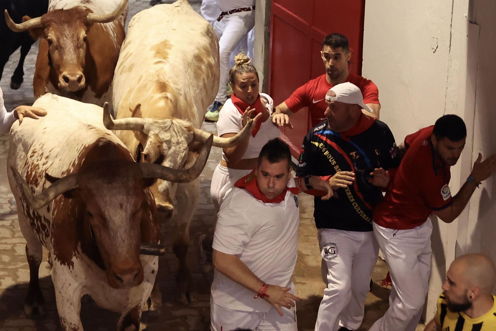 Las imágenes del encierro de los toros de Victoriano del Río en los sanfermines 2024