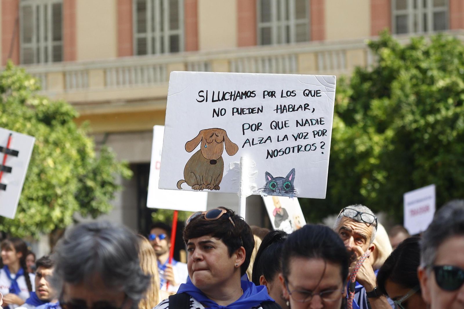 Veterinarios y dueños de mascotas toman calle Larios contra la restricción del uso de medicamentos, en imágenes