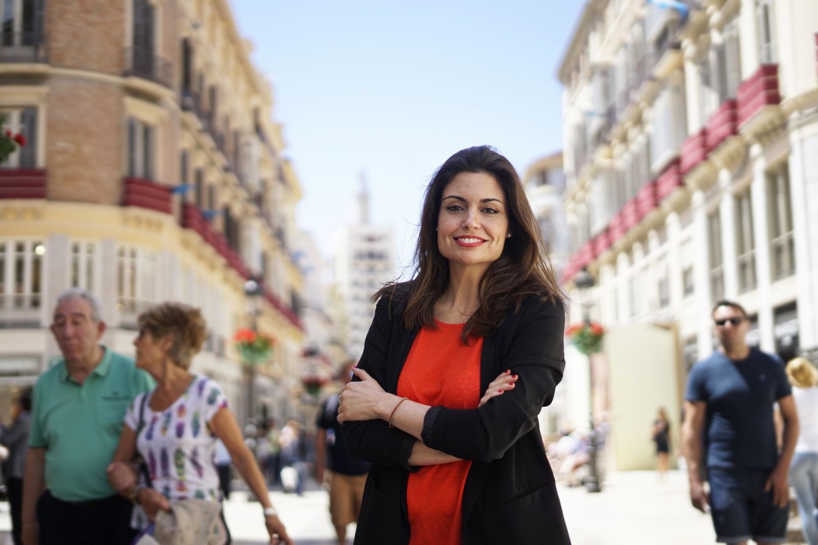 Gloria de la Torre posa momentos antes de esta entrevista en la calle Larios.