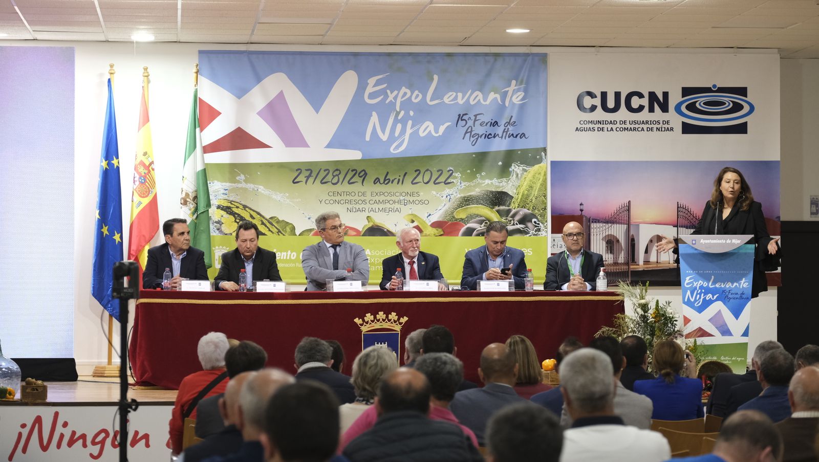 Imágenes de las jornadas de la CUCN sobre el agua en la Expolevante de Níjar.