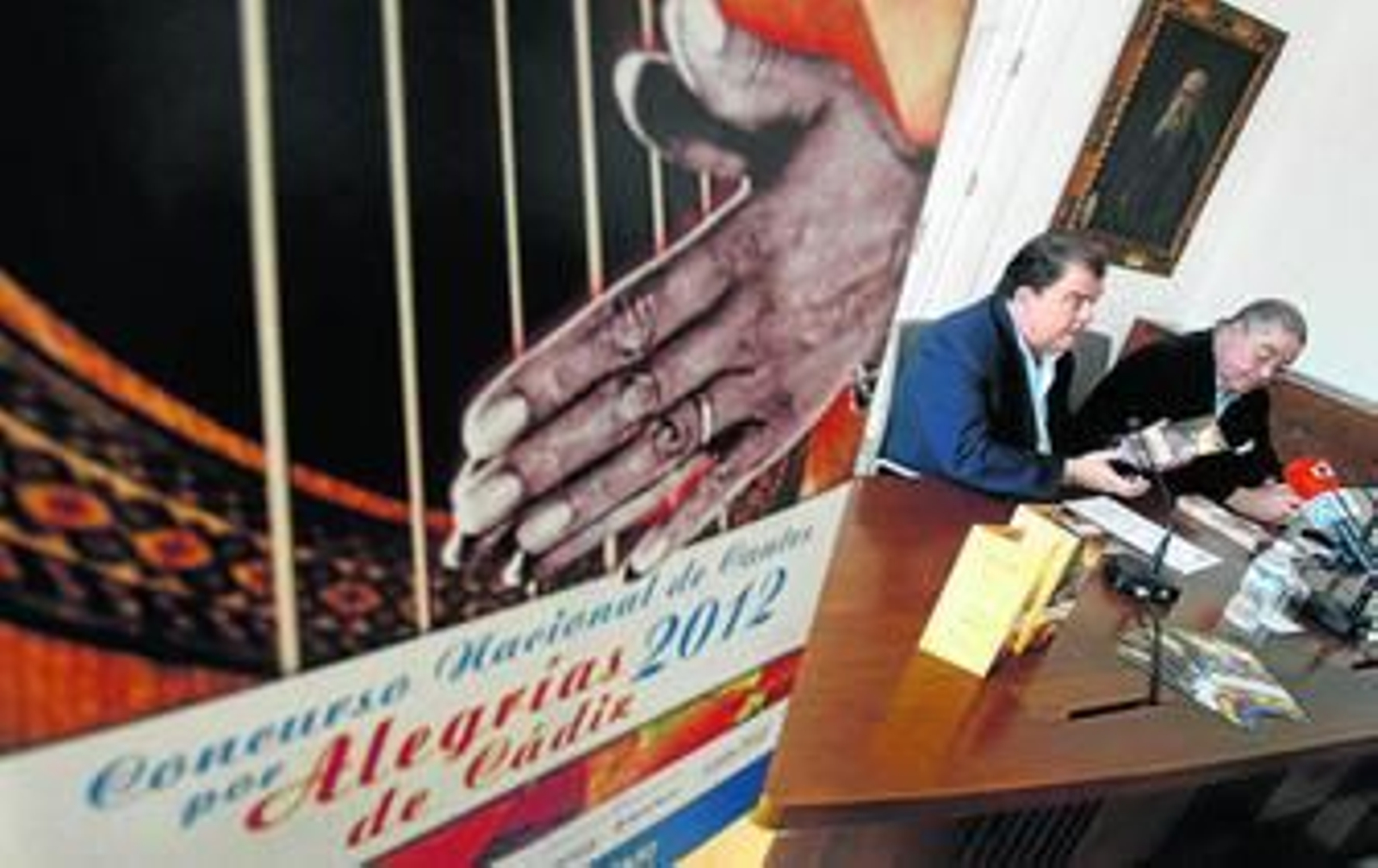 Antonio Castillo y Antonio Benítez, durante la presentación de los detalles del concurso.