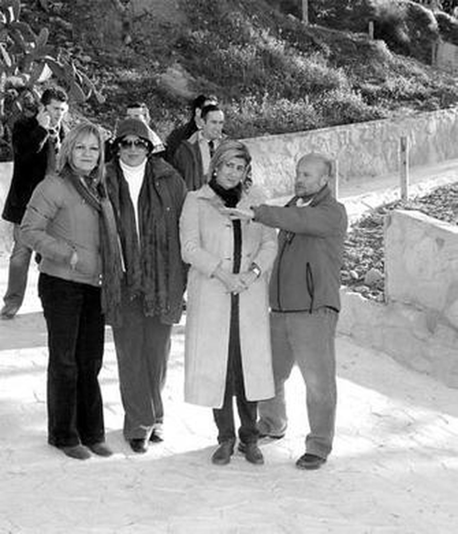 La corporación municipal visitó los trabajos en la Cuesta de Noriega.