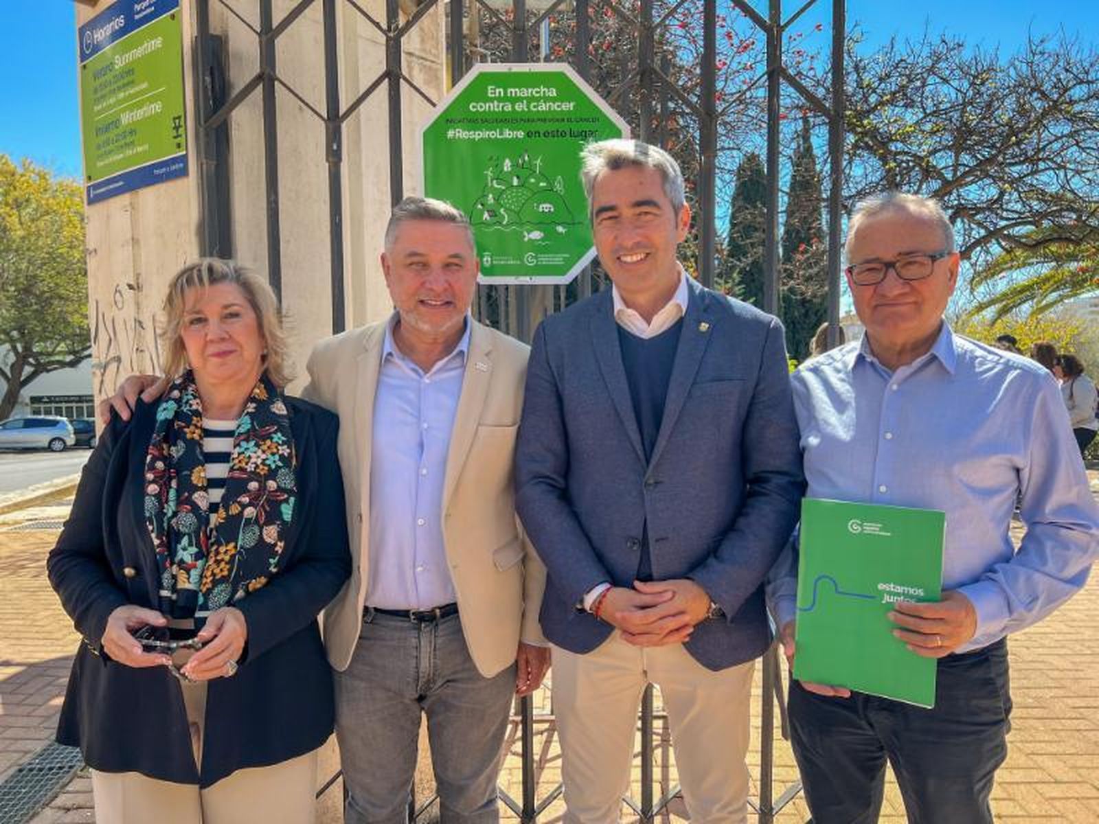 La presentación de la declaración del Parque de la Paloma como un espacio libre de humos.