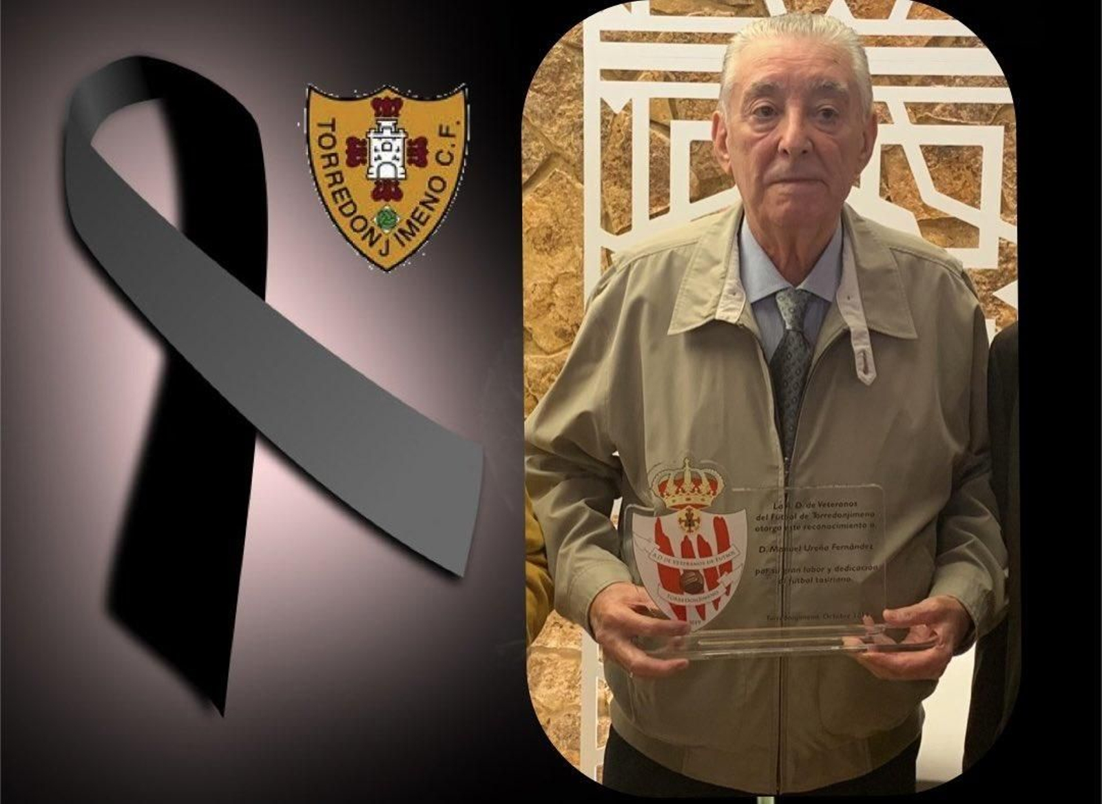 Manuel Ureña, en un homenaje recibido por los veteranos de Torredonjimeno