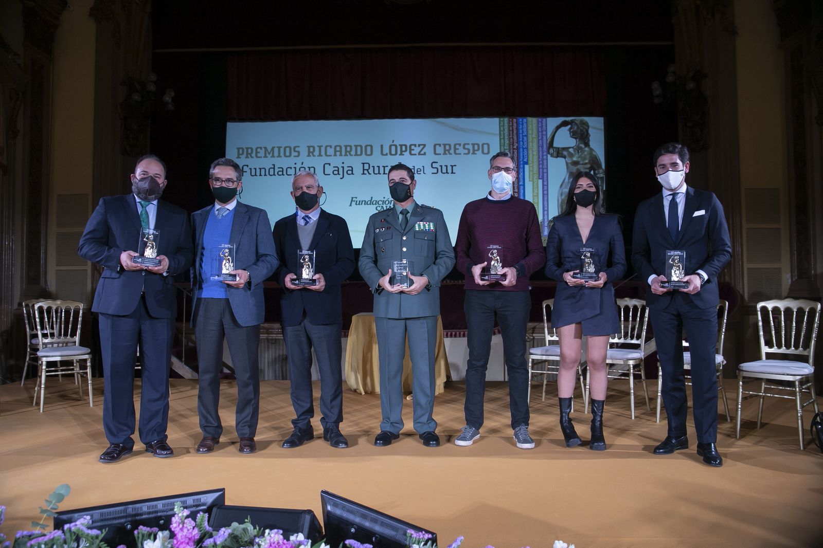 Ganadores de los últimos premios Ricardo López Crespo de la Fundación Caja Rural del Sur.