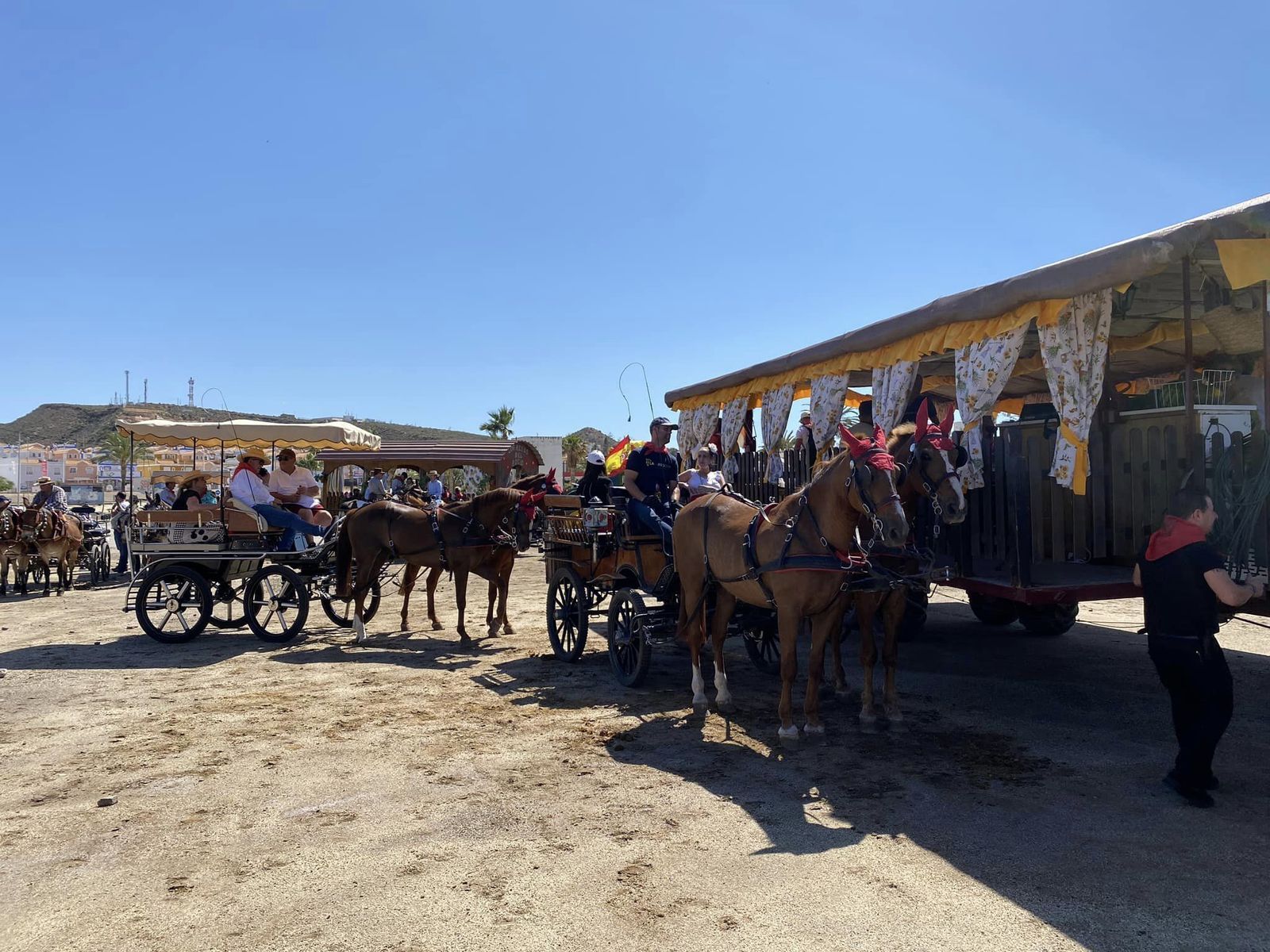 Encuentro de romeros y caballistas en Honor a la Virgen del Pilar de Jaravía